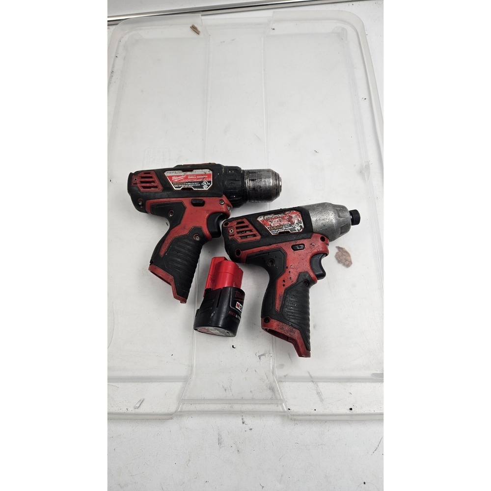 milwaukee drill + impact and battery